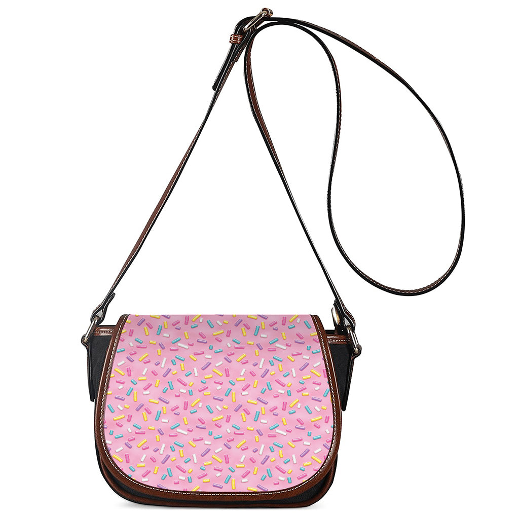 Cute Candy Pattern Print Saddle Bag