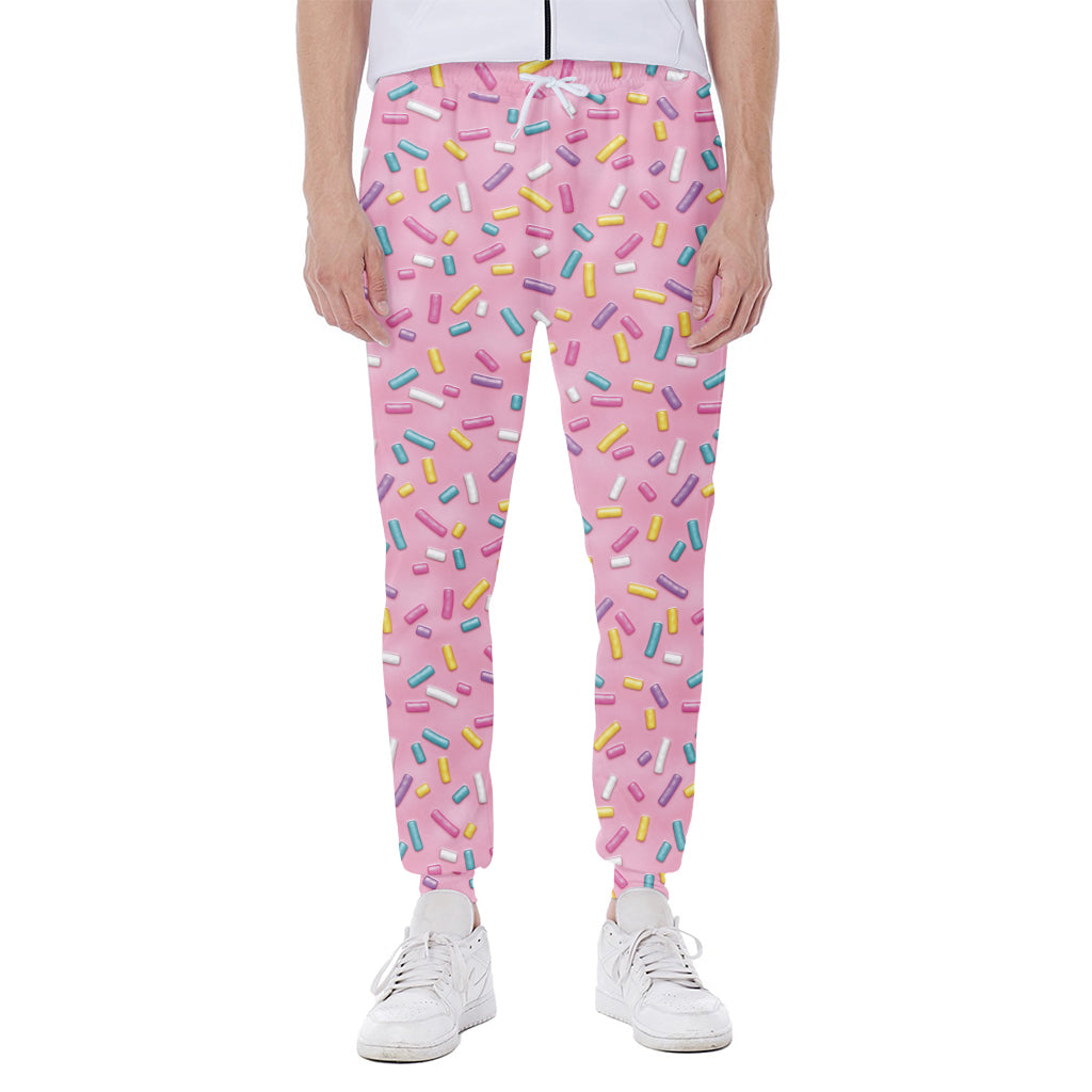 Cute Candy Pattern Print Scuba Joggers