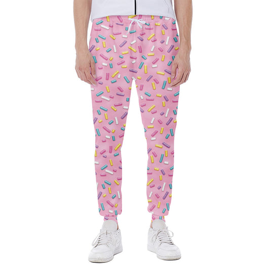 Cute Candy Pattern Print Scuba Joggers