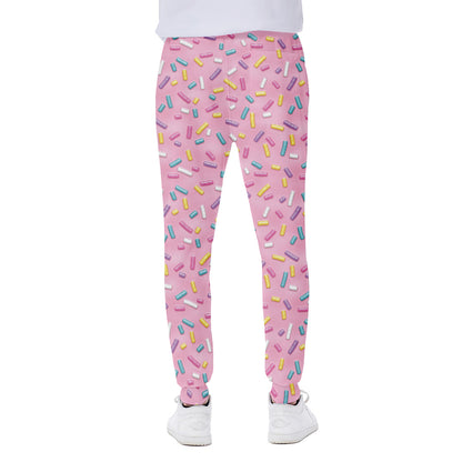 Cute Candy Pattern Print Scuba Joggers