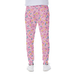 Cute Candy Pattern Print Scuba Joggers