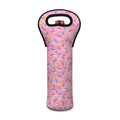 Cute Candy Pattern Print Single Neoprene Wine Tote