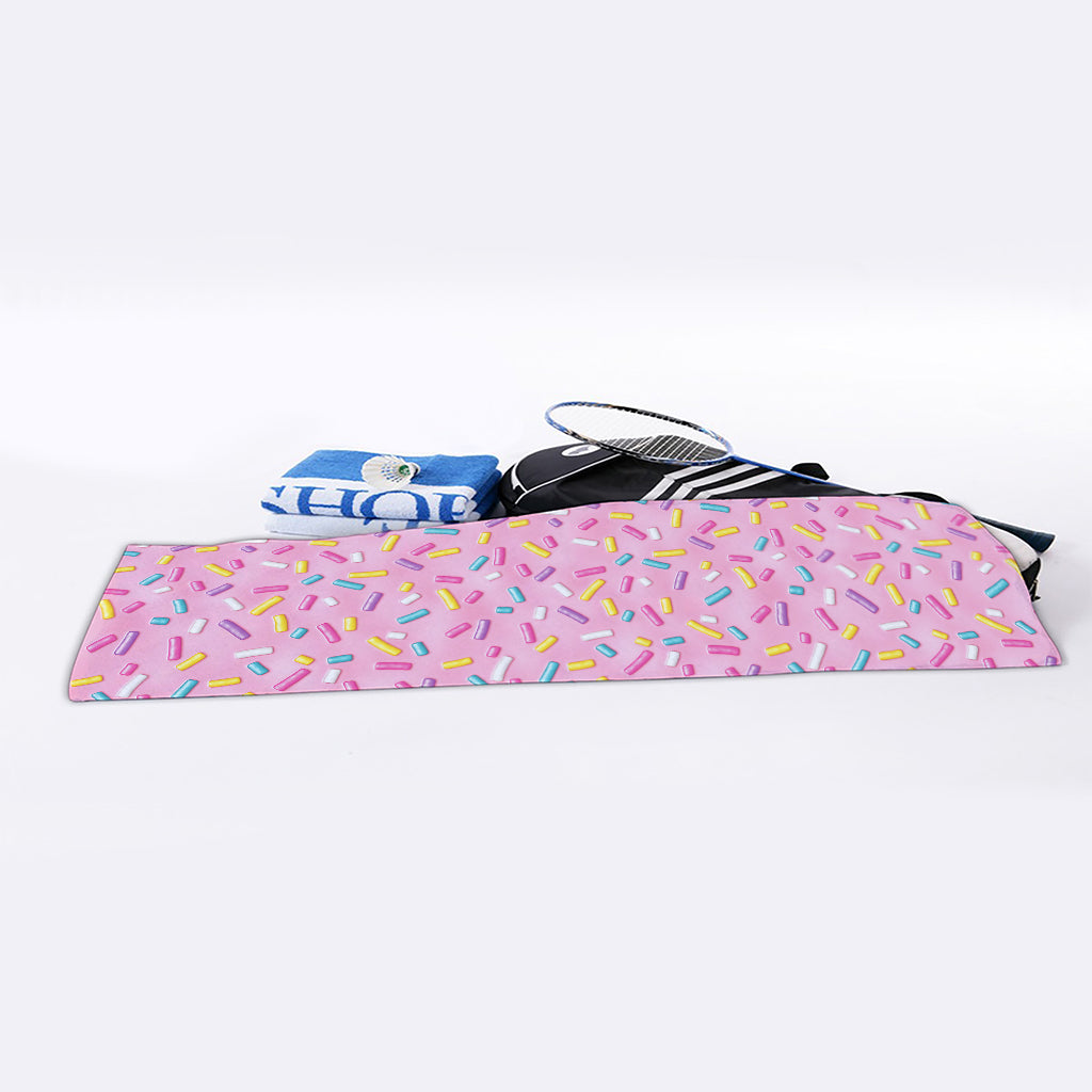 Cute Candy Pattern Print Sports Towel