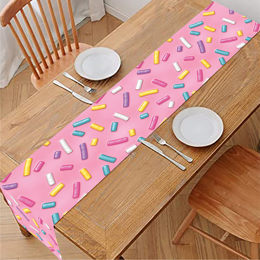 Cute Candy Pattern Print Table Runner