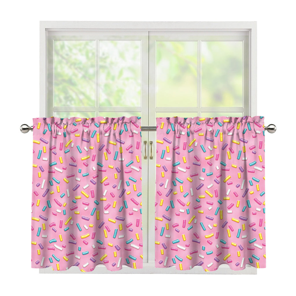 Cute Candy Pattern Print Tier Curtains
