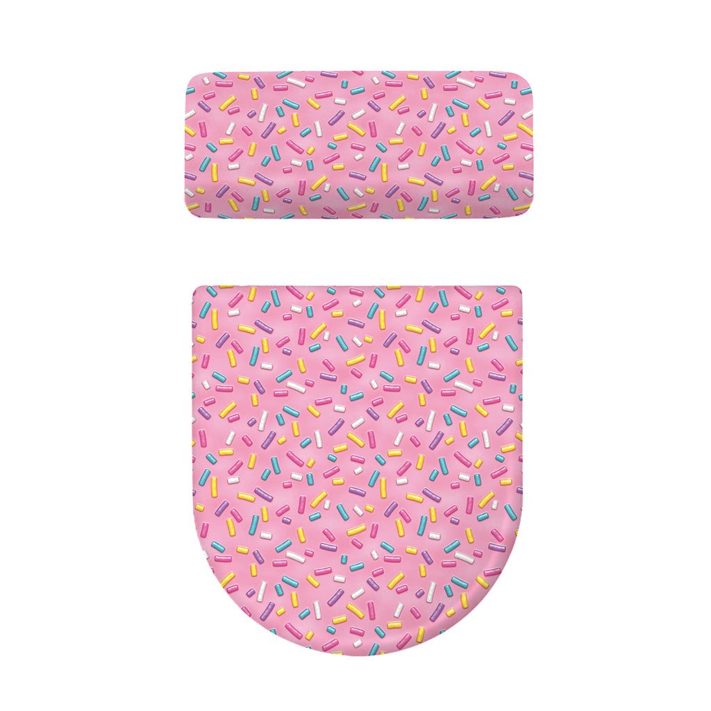Cute Candy Pattern Print Toilet Lid And Tank Cover Set