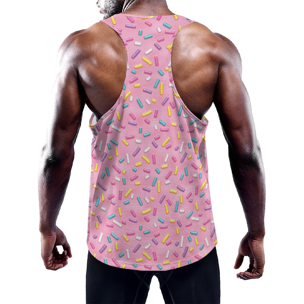 Cute Candy Pattern Print Training Tank Top