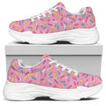 Cute Candy Pattern Print White Chunky Shoes