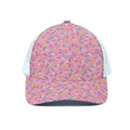 Cute Candy Pattern Print White Mesh Trucker Hat