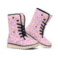 Cute Candy Pattern Print Winter Boots