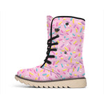 Cute Candy Pattern Print Winter Boots