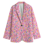 Cute Candy Pattern Print Women's Blazer