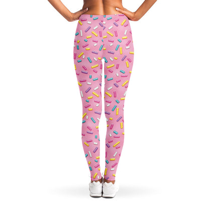 Cute Candy Pattern Print Women's Leggings