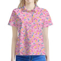 Cute Candy Pattern Print Women's Polo Shirt