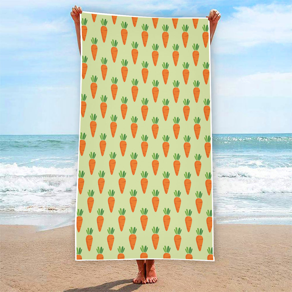 Cute Carrot Pattern Print Beach Towel