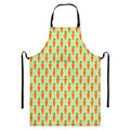 Cute Carrot Pattern Print Bib Apron With Pocket