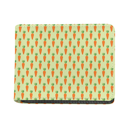 Cute Carrot Pattern Print Bifold Wallet