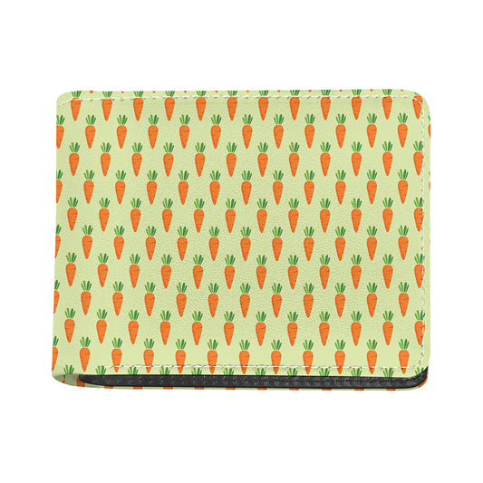 Cute Carrot Pattern Print Bifold Wallet