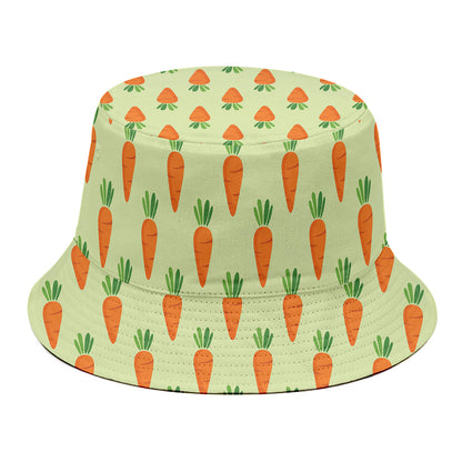 Cute Carrot Pattern Print Bucket Hat