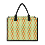 Cute Carrot Pattern Print Canvas Tote Bag