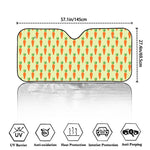 Cute Carrot Pattern Print Car Windshield Sun Shade