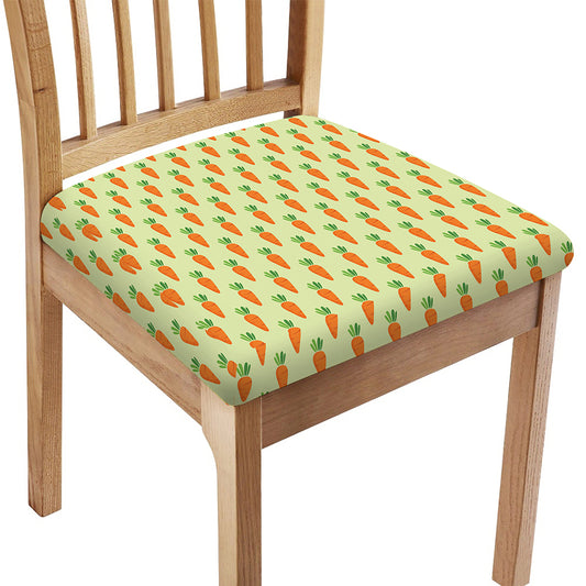 Cute Carrot Pattern Print Chair Cushion Cover