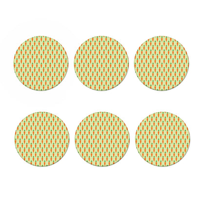 Cute Carrot Pattern Print Coaster Set