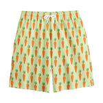 Cute Carrot Pattern Print Cotton Shorts