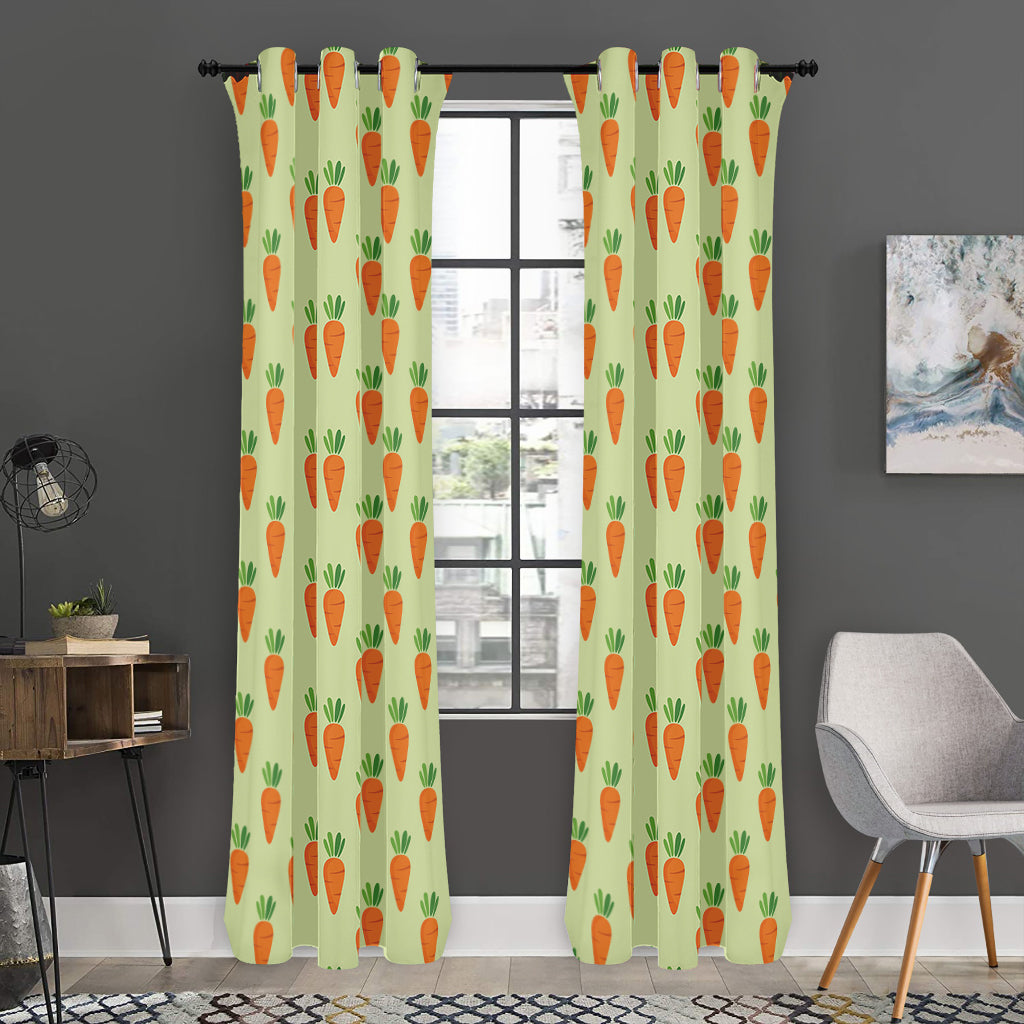 Cute Carrot Pattern Print Curtain