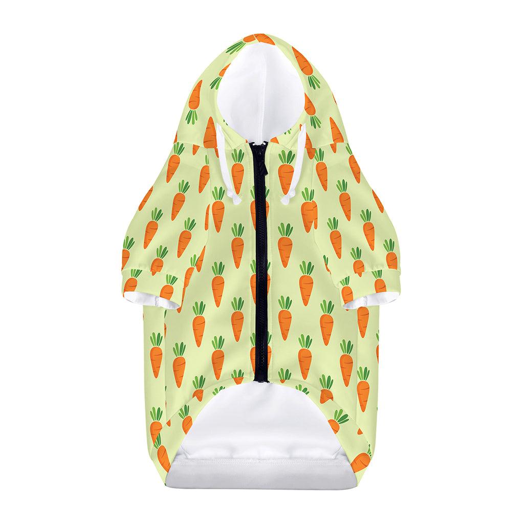 Cute Carrot Pattern Print Dog Zip Up Hoodie