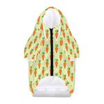 Cute Carrot Pattern Print Dog Zip Up Hoodie