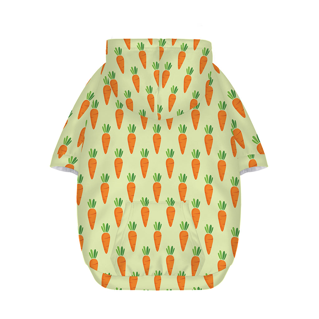 Cute Carrot Pattern Print Dog Zip Up Hoodie
