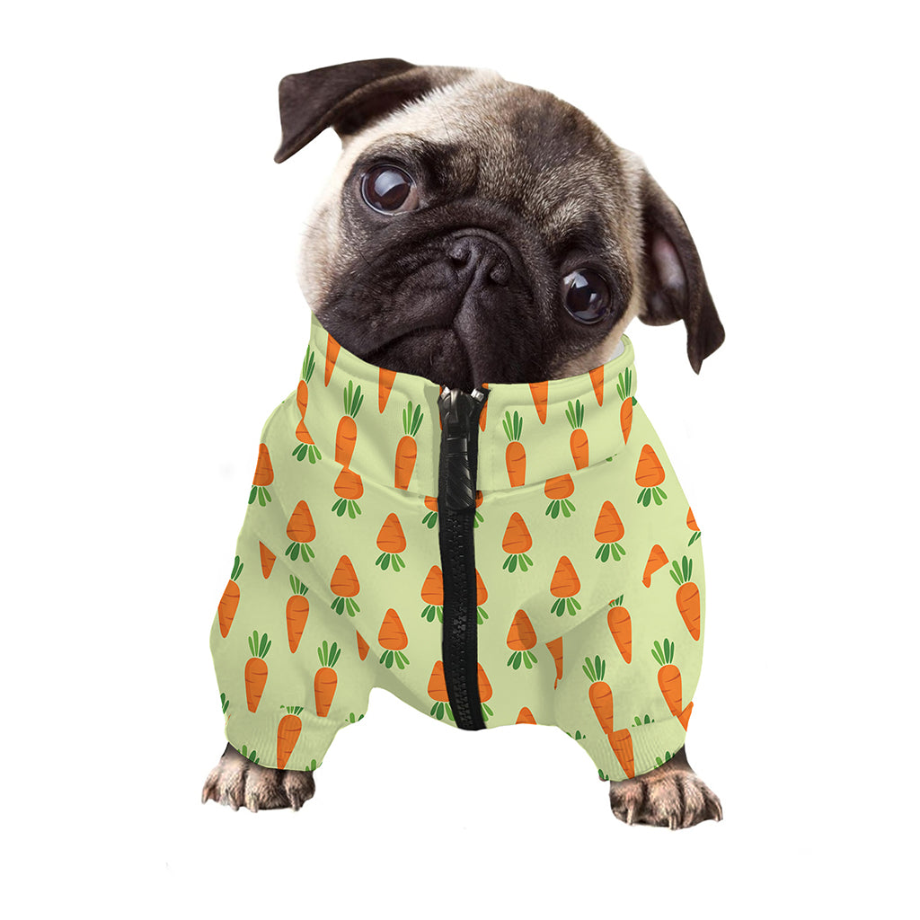 Cute Carrot Pattern Print Dog Zip Up Jacket