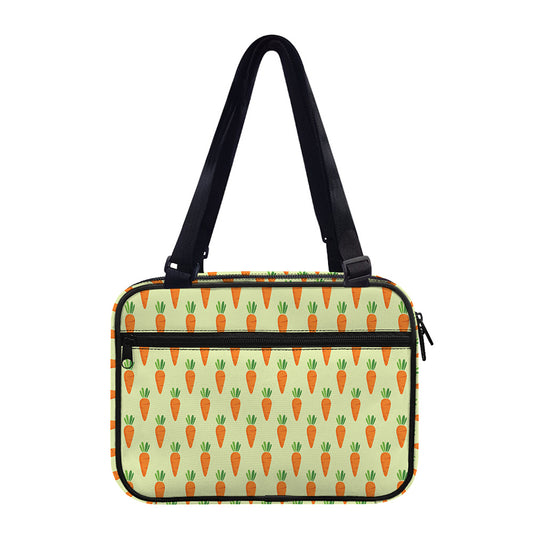 Cute Carrot Pattern Print Double Strap Bible Bag
