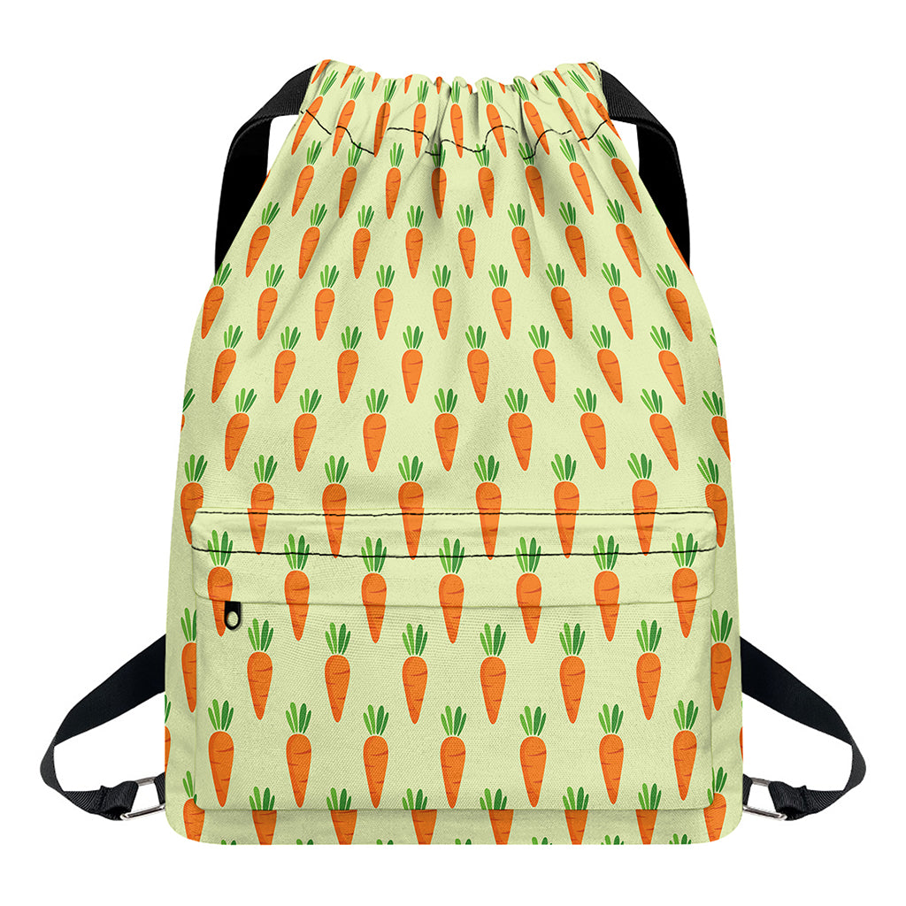 Cute Carrot Pattern Print Drawstring Backpack