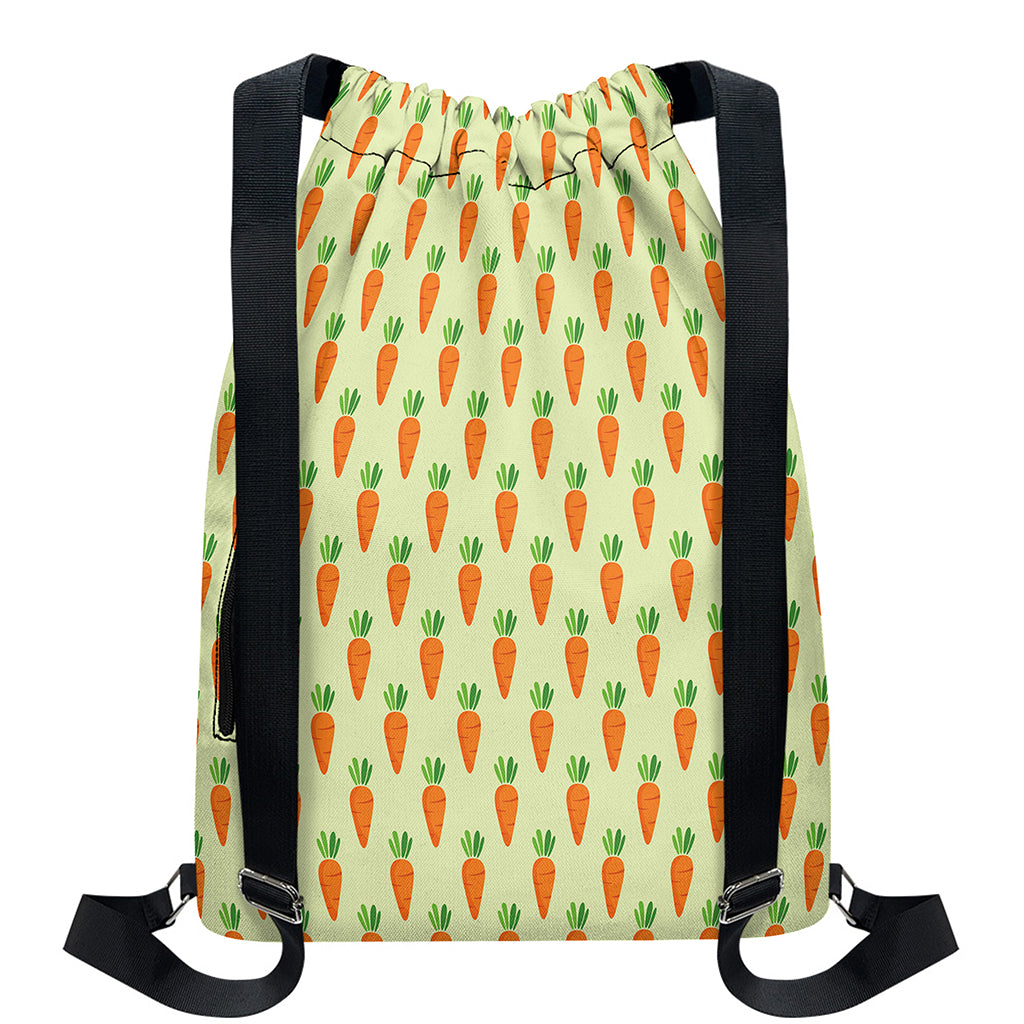 Cute Carrot Pattern Print Drawstring Backpack