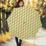 Cute Carrot Pattern Print Foldable Umbrella