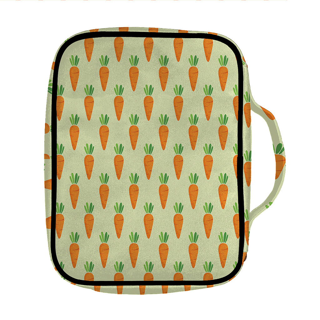 Cute Carrot Pattern Print Front Pocket Bible Bag