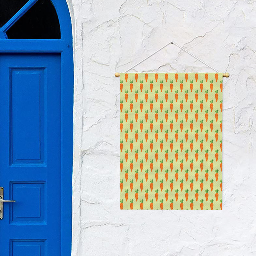 Cute Carrot Pattern Print Garden Flag