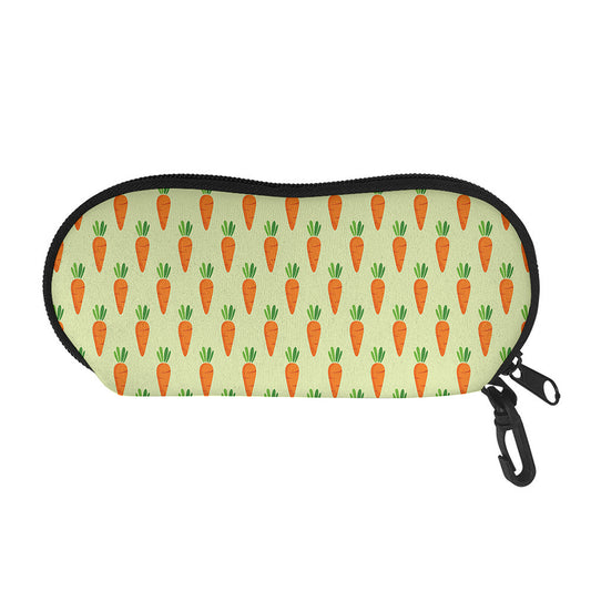 Cute Carrot Pattern Print Glasses Case