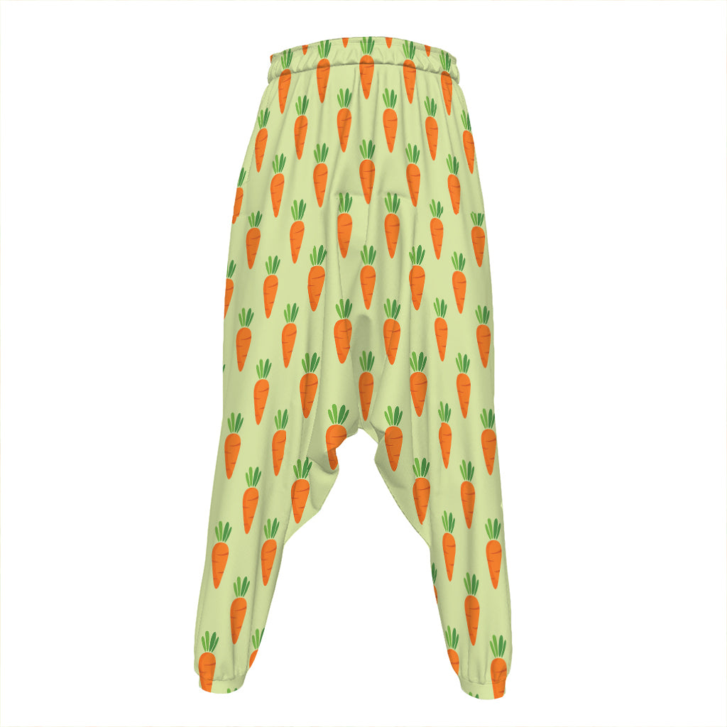 Cute Carrot Pattern Print Hammer Pants