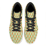 Cute Carrot Pattern Print High Top Leather Sneakers