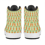 Cute Carrot Pattern Print High Top Leather Sneakers