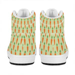 Cute Carrot Pattern Print High Top Leather Sneakers