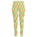 Cute Carrot Pattern Print High-Waisted Pocket Leggings