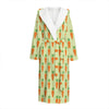 Cute Carrot Pattern Print Hooded Bathrobe