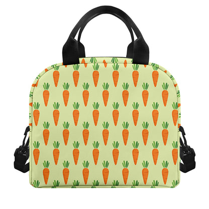 Cute Carrot Pattern Print Insulated Lunch Bag
