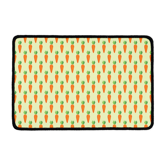 Cute Carrot Pattern Print Kitchen Mat