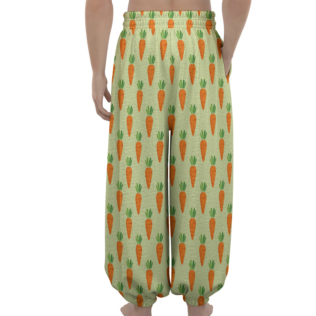 Cute Carrot Pattern Print Lantern Pants