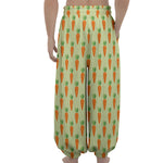 Cute Carrot Pattern Print Lantern Pants